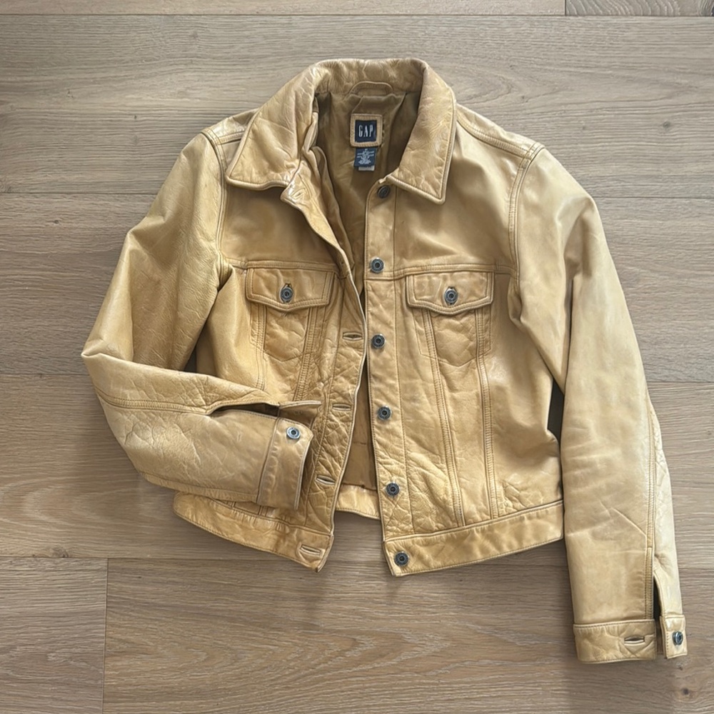 GAP Tan Leather Jacket